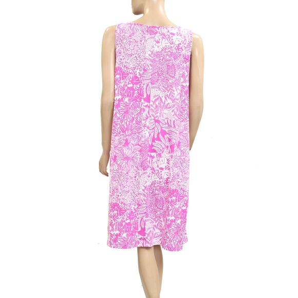 Lilly Pulitzer Lela Henley Tank Mini Dress Printed Cotton Sleeveless XL 279318 - Picture 9 of 11